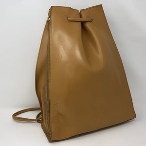 Furla Vintage Tan Leather Bucket Bag